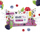 Nawilżany Papier Toaletowy dla Dzieci Kindii Pure&Fresh Owoce leśne 20x60 mokre chusteczki higieniczne, zapachowe listki