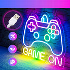Neon duży lampka nocna LED na ścianę PAD gamepad ściemniacz USB pleksi dekoracja gamingowa do pokoju gracza