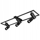 Lampa Sufitowa Oprawa Halogenowa wisząca LED 6x GU10 Ruchoma Kinkiet Czarna aluminiowa listwa oświetleniowa, wysokość