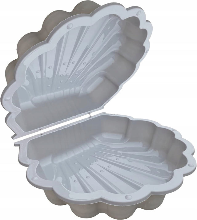 Piaskownica Ogrodowa Duża XL Basen 2w1 Muszelka Zamykana Podwójna zabawka do piasku dla dzieci 18m+, plastikowa z pokrywą 87 x 78 cm piasek zabawa w