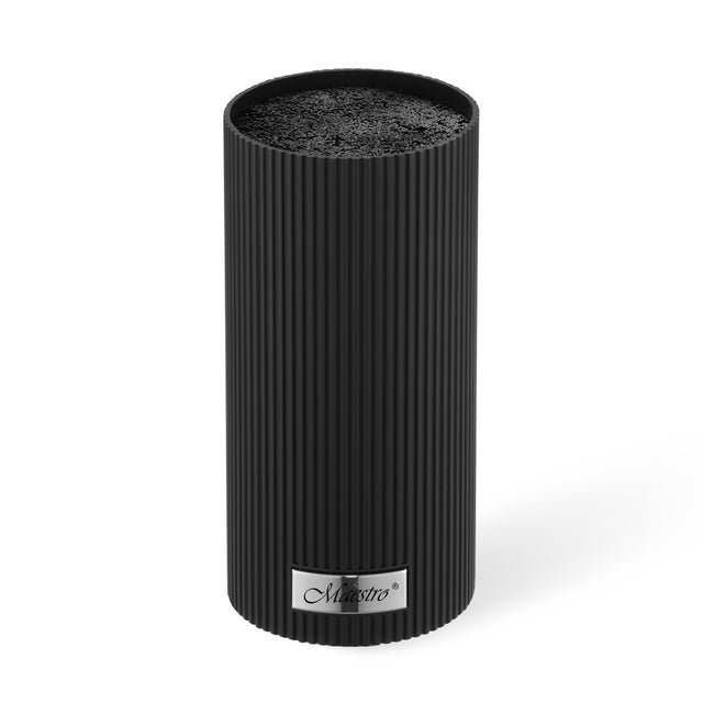 Elegancki blok na noże czarny 18cm maestro MR1437 stojak kuchenny, organizer, plastikowy, wysokość 22 cm