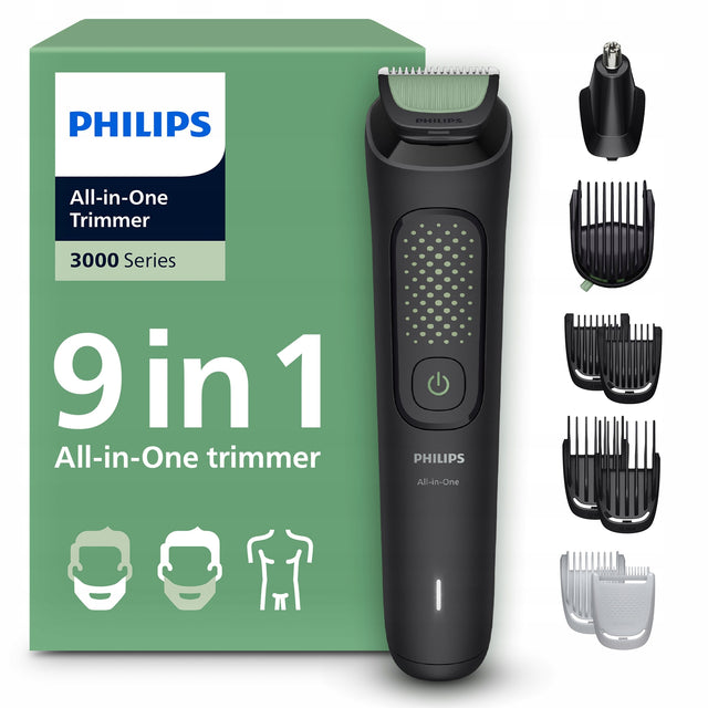 Maszynka Trymer 9w1 z nasadkami do ciała Seria 3000 Philips MG3946/15 czarny
