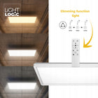 Plafon LED prostokątny z pilotem+backlight 24W nightlight LightLogic PLAF02 lampa sufitowa, oświetlenie do pokoju