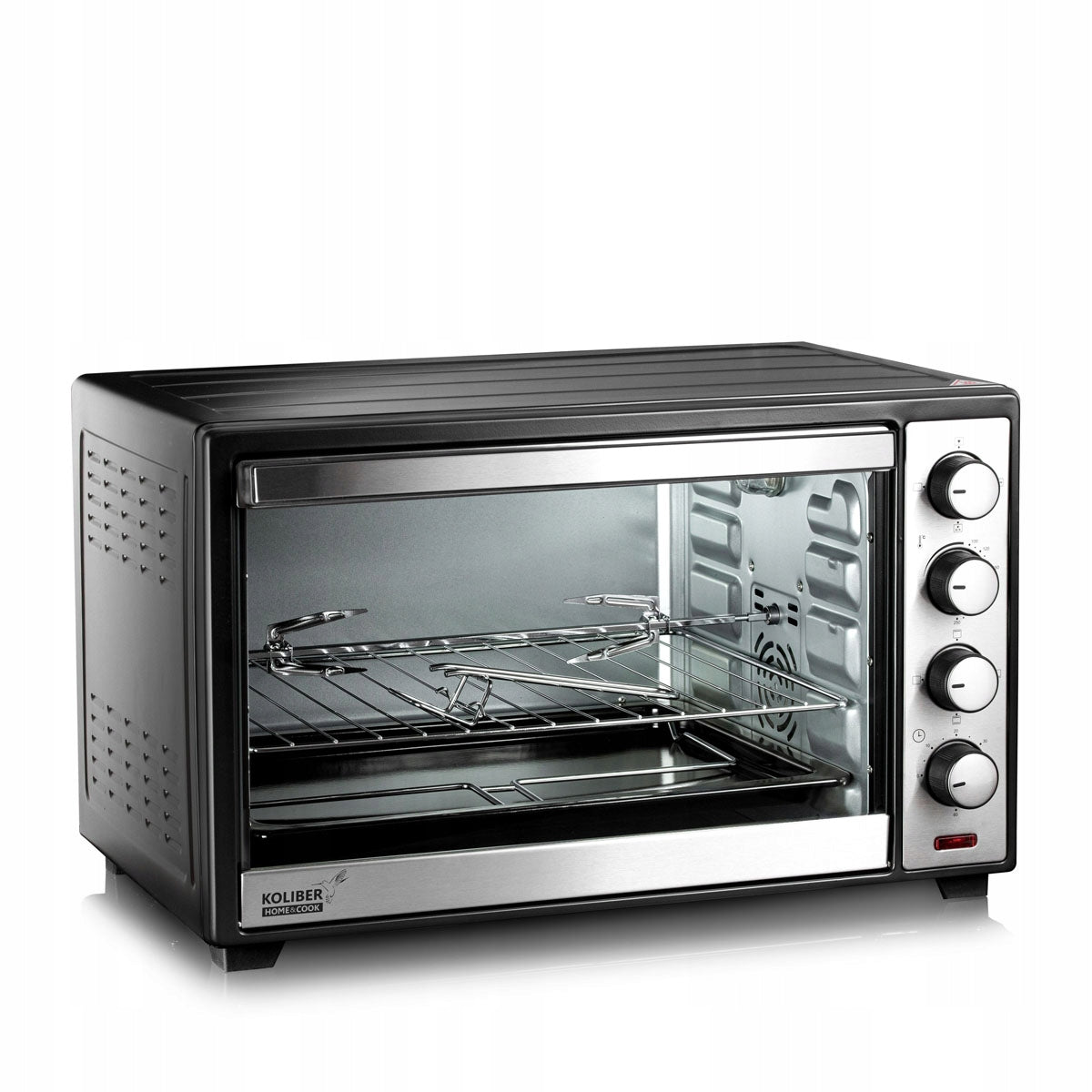 Piekarnik elektryczny 48l termoobieg rożno grill wolnostojący mini 48 l 2000 w czarny