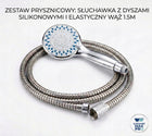 Zestaw prysznicowy słuchawka+wąż 3 tryby chrom pod prysznic MOC oszczędna komplet natryskowy natynkowy do łazienki