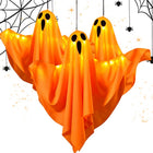 Dekoracja halloween duch huśtawka lampa LED wisząca lampka ogrodowa ozdoba na imprezę tematyczną, świecące upiory