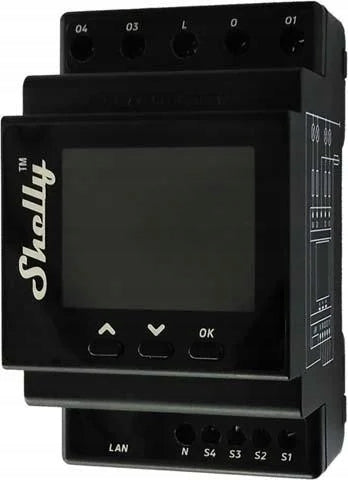 Shelly Pro 4PM inteligentny przekaźnik WiFi do sterowania oświetleniem i urządzeniami elektrycznymi, moduł automatyki