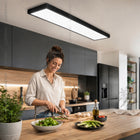 Panel Plafon Natynkowy Sufitowy Oprawa LED 50W 5020lm CC 120x30cm Czarny lampa do wnętrz, neutralne białe światło