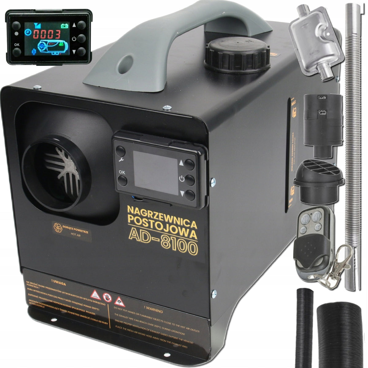 Ogrzewanie webasto 8KW 230V 12V nagrzewnica ON postojowe diesel polskie piec olejowy do samochodu, kampera, garażu i