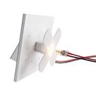 Oprawa schodowa oświetlenie schodowe LED 230V Q6 ZŁOTA / MOSIĄDZ PREMIUM lampka do stopni, kwadratowa, 2 W, wymienne