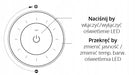MiBoxer K3-B ścienny pilot LED mono+cct 1-strefowy 2.4GHz Czarny kontroler światła, do lamp i taśm, regulacja jasności