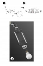 Lampa Ścienna Kinkiet Reflektor Czarna Szklana Glass Tube 535-K1 LED E27 oświetlenie do salonu, sypialni i przedpokoju