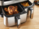 Frytkownica beztłuszczowa Tefal Grill EY905D 8.3l dwukomorowa Air Fryer srebrny/szary