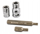 Zestaw bitów udarowych Powermat 40 elementów HEX TORX SPLINE 30/75 mm końcówki wkrętakowe, mocowanie 1/2 i 3/8 cala