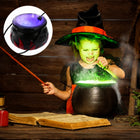 Dekoracyjny kocioł czarownicy z atomizerem mgły na halloween rekwizyt na imprezę przebieraną, zestaw 4 sztuki