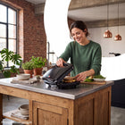 Opiekacz toster do kanapek ceramiczny do chrupiących tostów sandwich 750 w nominalna czarny