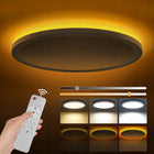 Lampa sufitowa LED plafon panel natynkowy okrągły mocny 24W pilot 29cm duży oprawa do salonu i sypialni, wielobarwne