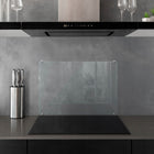 Szklany Hartowany Panel Kuchenny Transparentny Ścienny do Kuchni 60x40 cm osłona nad blat, backsplash, prostokątna