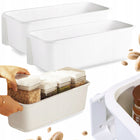 Wysuwana szuflada koszyk organizer półka do szafki kuchenna pod zlew 2 SZT pojemnik plastikowy biały 14 l, 37,6 x 16,7
