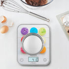 Waga kuchenna Tefal Optiss BC0D4 5kg precyzyjna do 1g baterie szklana, tarowanie, pomiar gramów i mililitrów