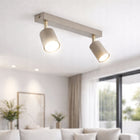 Lampa Sufitowa Żyrandol Plafon Beżowa Kaszmir GU10 LED Regulowana Premium oprawa punktowa do salonu kuchni, 2 źródła