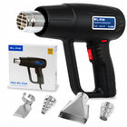 OPALARKA ELEKTRYCZNA 2 BIEGI 100-600°C 2000W REGULACJA 230V MOCNA + 4 DYSZE pistolet na gorące powietrze, nagrzewnica
