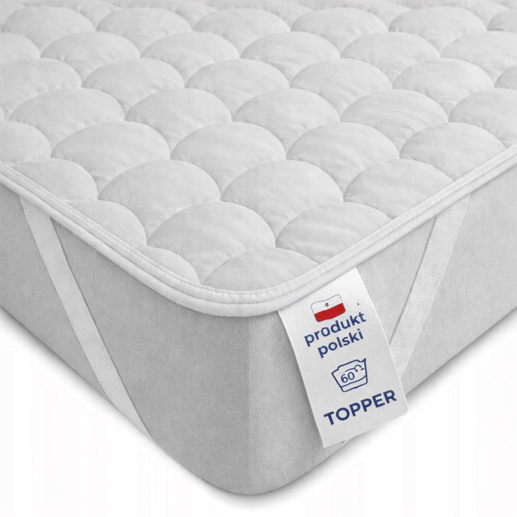 NAKŁADKA NA MATERAC 160x200 GRUBY PIKOWANY TOPPER MATA OCHRANIACZ NA ŁÓŻKO podkład antyalergiczny, można prać w pralce