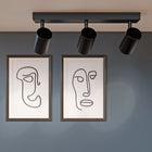 Oprawa Halogenowa 3X GU10 Lampa Sufitowa Natynkowa Ruchoma SPOT Kinkiet plafon prostokątny czarny 38 cm do pokoju