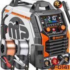 Spawarka inwerterowa MIG Co2 flux MMA TIG migomat synergia Majster MP0141 230 V, wyświetlacz LCD, uchwyt euro, maska