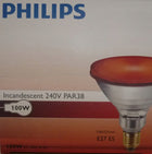 Promiennik Philips PAR38 100 w E27 żarówka grzewcza, lampa do ogrzewania, czerwone światło, reflektor