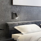 Lampka Nocna Do Sypialni LED Ścienna Kinkiet GU10 Czarny 35W lampa przyłóżkowa do czytania, aluminiowa, 1 punkt światła