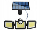 Lampa solarna LED COB 3W1 czujnik ruchu pilot panel zewnętrzny mocna reflektor naświetlacz 800 lm 6500 K zimne białe