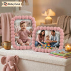 Ramka na zdjęcia 10x15 cm bubble frame 3D stojąca / Różowa Pastelowa oprawa fotografii, dekoracja wnętrza, z tworzywa