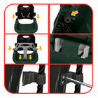 Huśtawka dla dzieci ogrodowa fotel wiszący 3w1 mocna kubełkowa black green huśtawka kubełkowa tworzywo wiek 6 m+