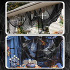 Sztuczna pajęczyna czarna na halloween duża XXL dekoracja ozdoba 183X76 CM sieć pająka na imprezę tematyczną