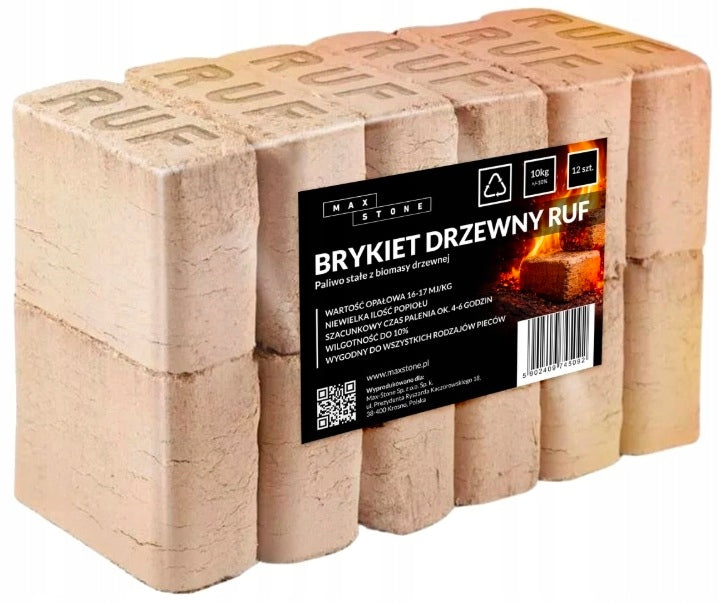 Brykiet Drzewny RUF Kominkowy Ekologiczny 10 kg