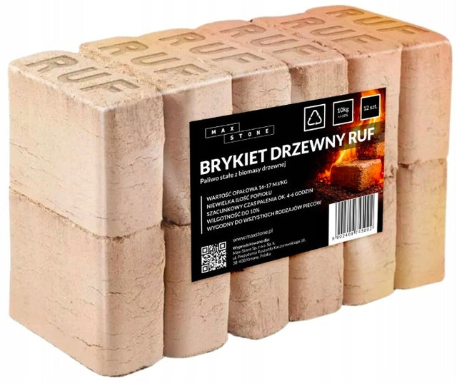 Brykiet Drzewny RUF Kominkowy Ekologiczny 10 kg