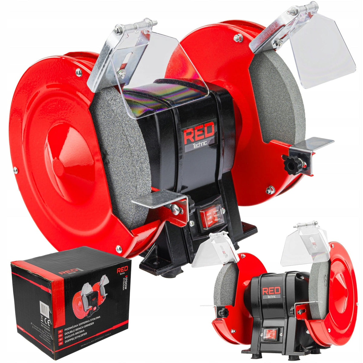 Szlifierka stołowa 1700W kamieniowa podwójna 2x kamień tarcza 200mm mocna ostrzałka do narzędzi, obróbka metalu