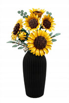 Wazon nowoczesny czarny 25cm na suche kwiaty i lego Botanicals plastikowy pojemnik dekoracyjny, osłonka do kompozycji