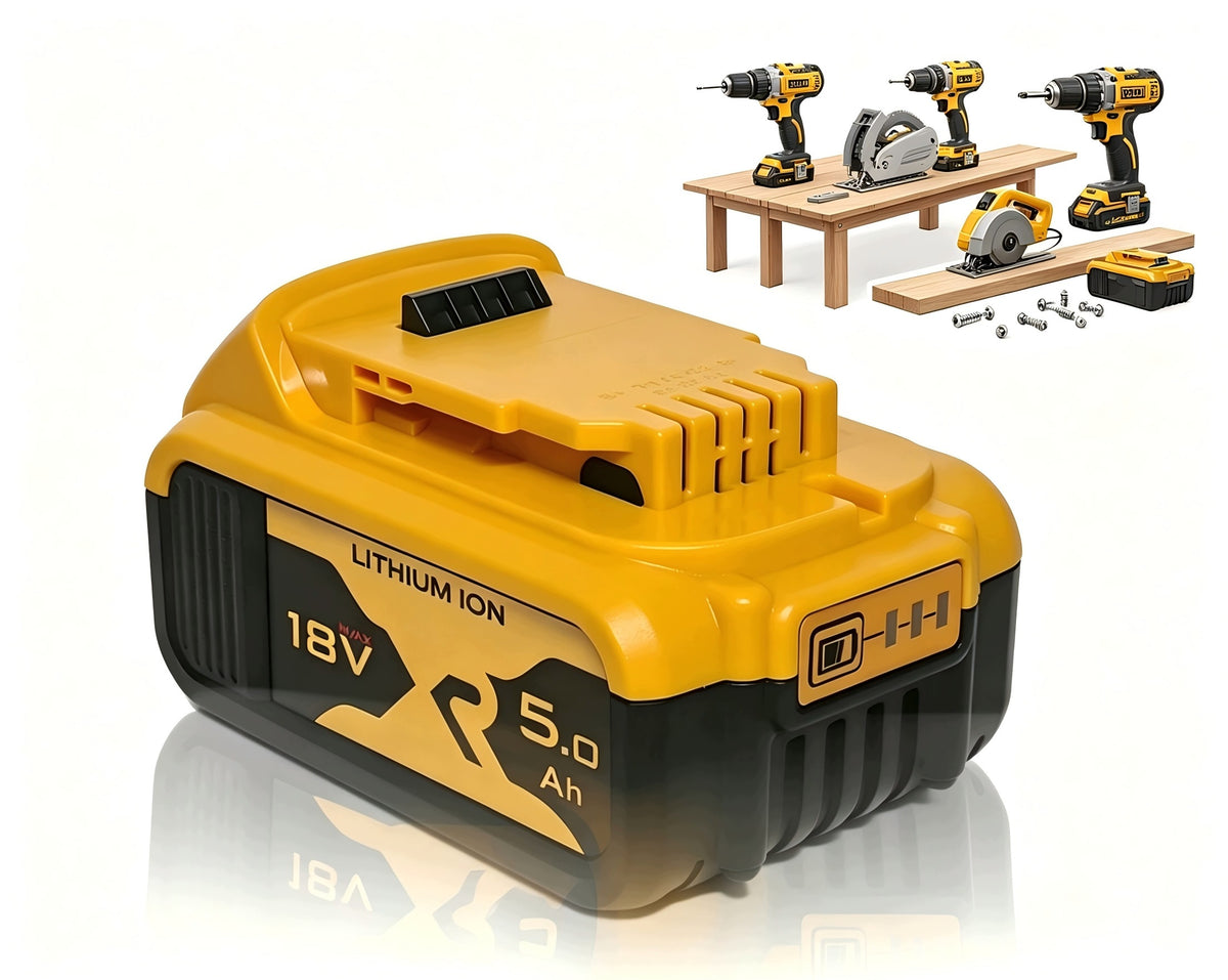 Bateria akumulator 18V 5.0Ah do DeWalt DCB200 DCB184 DCB204 DCD DCFDCG DCS narzędzia bezprzewodowe, wiertarko-wkrętarka