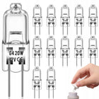 Żarówka halogenowa halogen JC G4 20W 12V żarnik 12 szt. Trustworthy8 kapsułkowa, ciepłe białe światło