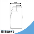 Karnisz szyna sufitowa aluminiowa podwójna z osłoną 200 cm żabka/agrafka prowadnica do firan i zasłon, dwutorowa