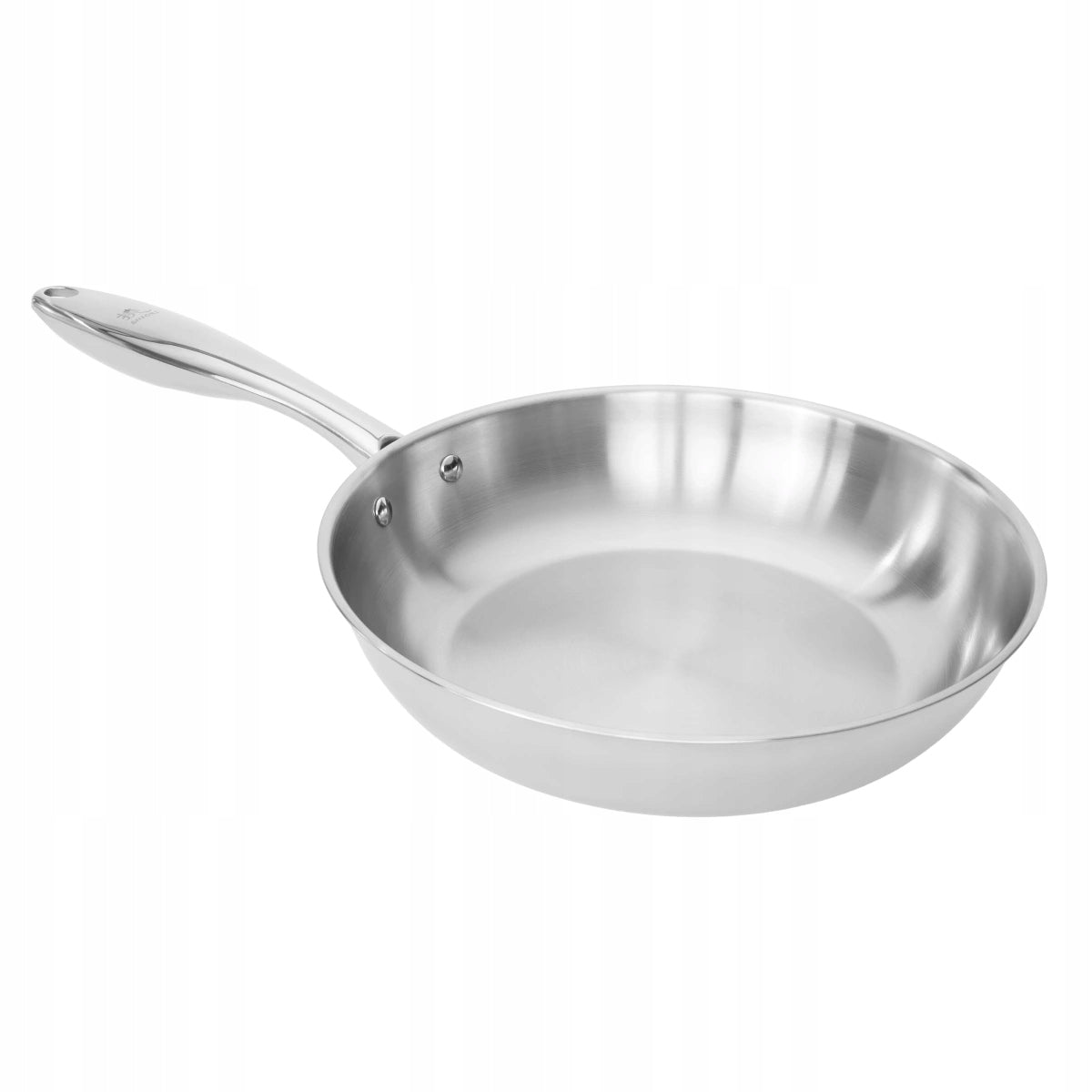 Patelnia Shiori Stainless Steel 304 bez powłoki indukcja 24 cm do smażenia, do piekarnika i zmywarki, nienagrzewające