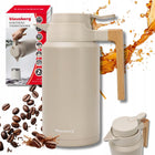 Termos Konferencyjny Klausberg KB-9014 beżowy 2l Stal 304 BPA Free Dzbanek termiczny do kawy i herbaty, pojemnik na