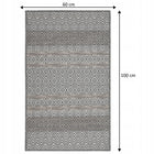 Chodnik do kuchni Antypoślizgowy Szary 60x100cm Do Przedpokoju Pętelkowy dywanik poliestrowy 7 mm wykładzina podłogowa