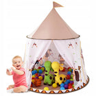 Namiot dla Dzieci do Domu Pokoju Domek Pałac Zamek Wigwam indiański tipi iglo 116x123 cm, od 3 lat, pokrowiec baza do