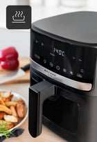 Frytkownica beztłuszczowa duża 5l AIR fryer frytownica mocna 1500W mozano czarny