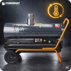 Nagrzewnica olejowa 40 KW z kominem spalinowa dmuchawa + termostat LCD piec do ogrzewania hali warsztatu i magazynu