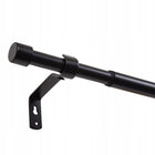 Karnisz teleskopowy regulowany adapte 160-290 CM czarny drążek do zasłon pojedynczy metalowy średnica 19/16 mm