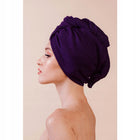 Anwen Turban do włosów Dry It Up fioletowy ręcznik bambusowy, osuszanie po kąpieli, bez zapięcia